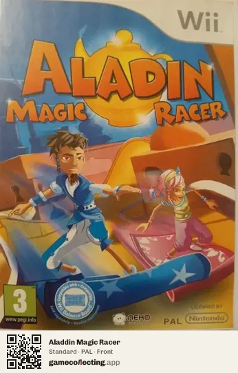 Aladdin Magic Racer Nintendo Wii, PAL box front