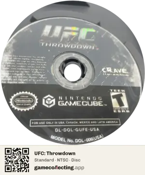 UFC: Throwdown Nintendo GameCube, NTSC disc