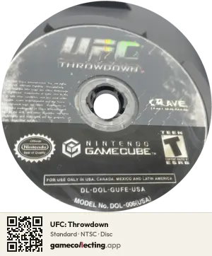 UFC: Throwdown Nintendo GameCube, NTSC disc