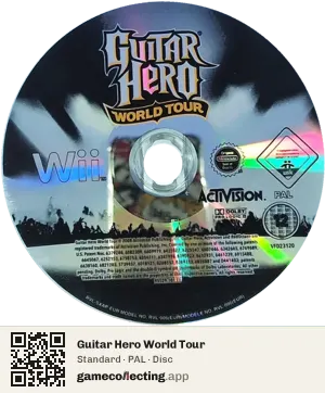 Guitar Hero World Tour Nintendo Wii, PAL disc