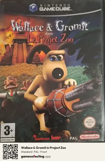 Wallace & Gromit in Project Zoo Nintendo GameCube, PAL box front