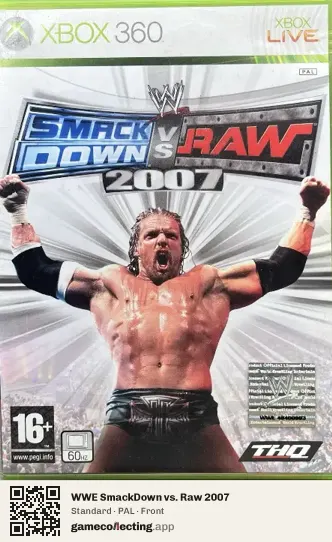 WWE SmackDown vs. Raw 2007 Xbox 360, PAL box front