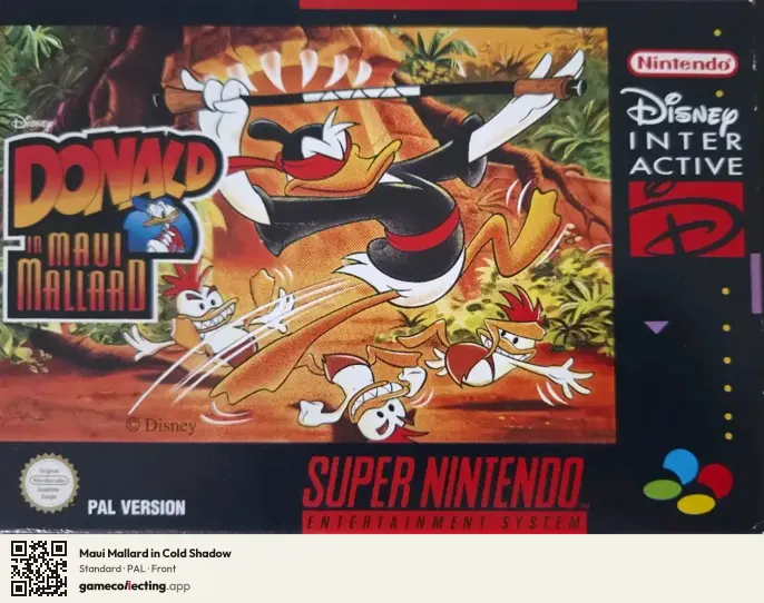 Maui Mallard in Cold Shadow Super Nintendo Entertainment System, PAL box front
