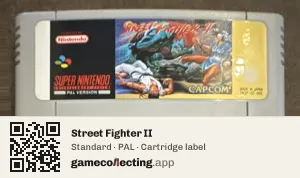 Street Fighter II Super Nintendo Entertainment System, PAL cartridge label