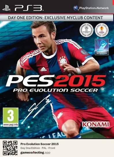 Pro Evolution Soccer 2015 PlayStation 3, PAL box front