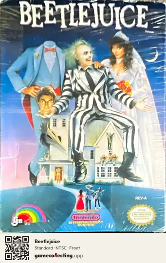 Beetlejuice Nintendo Entertainment System, NTSC box front