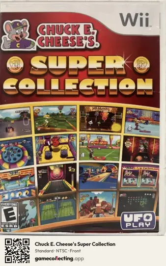 Chuck E. Cheese's Super Collection Nintendo Wii, NTSC box front