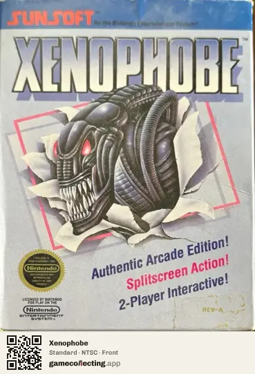 Xenophobe Nintendo Entertainment System, NTSC box front