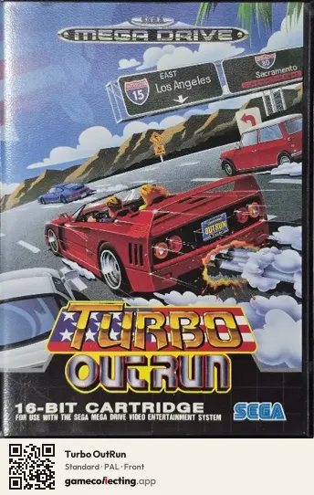 Turbo OutRun Sega Mega Drive / Genesis, PAL box front