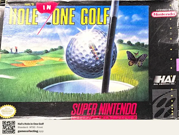 Hal's Hole in One Golf Super Nintendo Entertainment System, NTSC box front