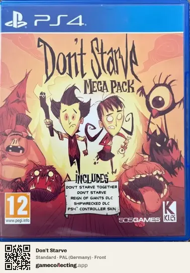Don't Starve PlayStation 4, Germany box front