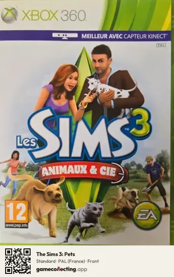 The Sims 3: Pets Xbox 360, France box front