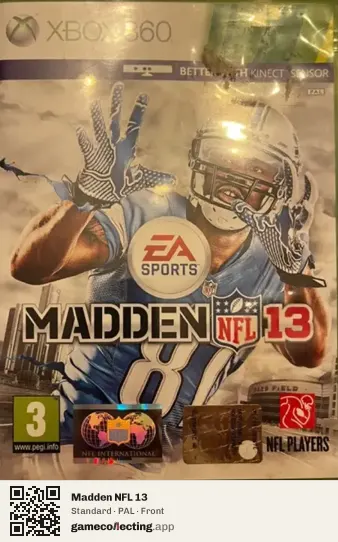 Madden NFL 13 Xbox 360, PAL box front