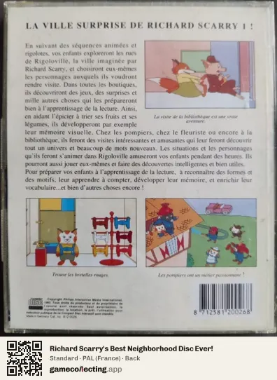 Richard Scarry's Best Neighborhood Disc Ever! Philips CD-i, France box back