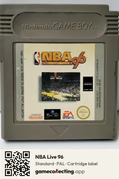 NBA Live 96 Game Boy, PAL cartridge label