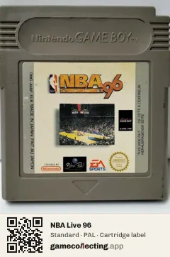 NBA Live 96 Game Boy, PAL cartridge label