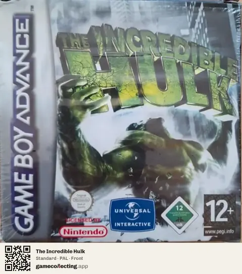 The Incredible Hulk Game Boy Advance, PAL box front