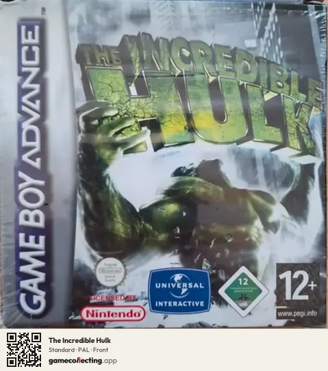 The Incredible Hulk Game Boy Advance, PAL box front