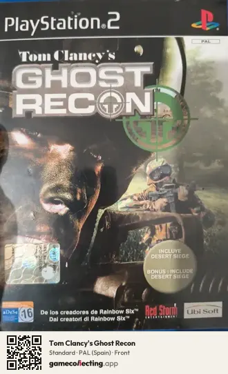 Tom Clancy's Ghost Recon PlayStation 2, Spain box front