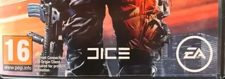 Battlefield 3, the PEGI square on its front