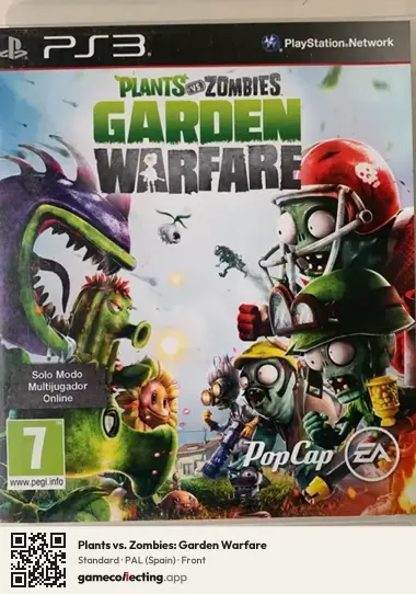 Plants vs. Zombies: Garden Warfare PlayStation 3, Spain box front