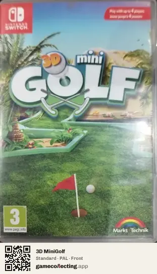 3D MiniGolf Nintendo Switch, PAL box front