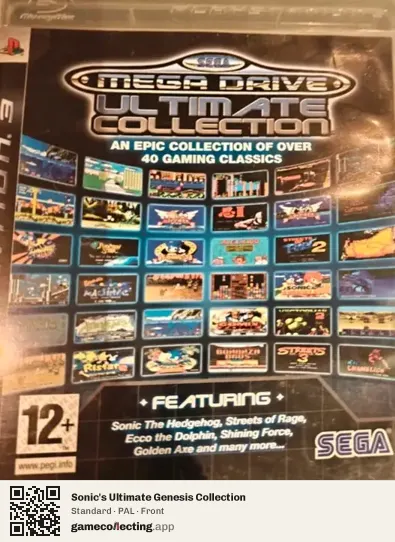 Sonic's Ultimate Genesis Collection PlayStation 3, PAL box front