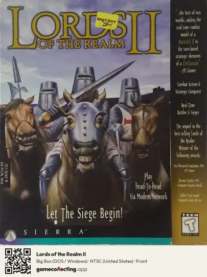 Lords of the Realm II Computer, NTSC box front