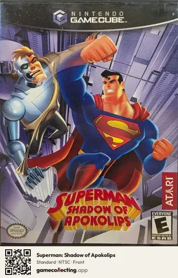 Superman: Shadow of Apokolips Nintendo GameCube, NTSC box front