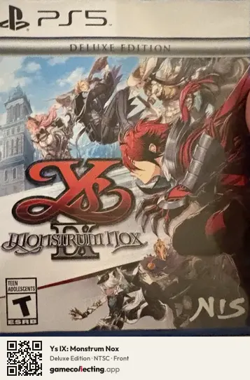 Ys IX: Monstrum Nox PlayStation 5, NTSC box front
