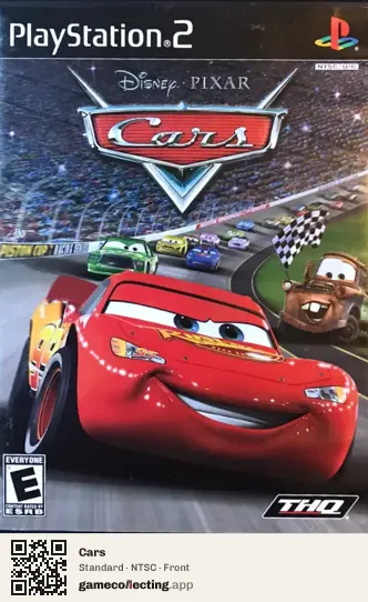 Cars PlayStation 2, NTSC box front