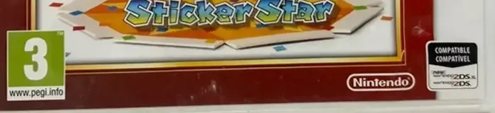 Paper Mario: Sticker Star, the PEGI square on its front