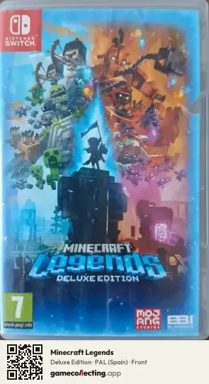 Minecraft Legends Nintendo Switch, Spain box front