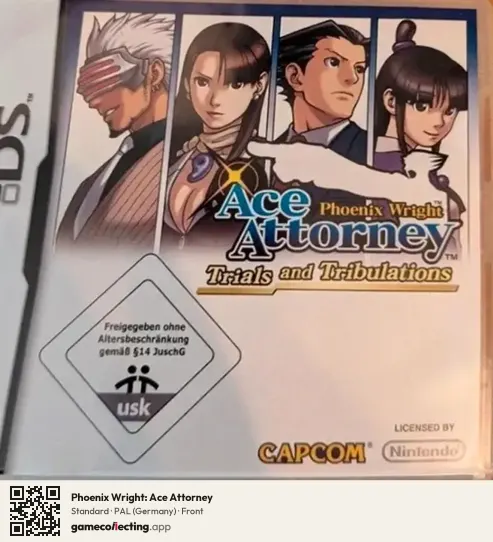 Phoenix Wright: Ace Attorney Nintendo DS, Germany box front