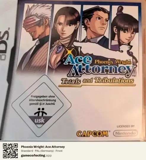 Phoenix Wright: Ace Attorney Nintendo DS, Germany box front