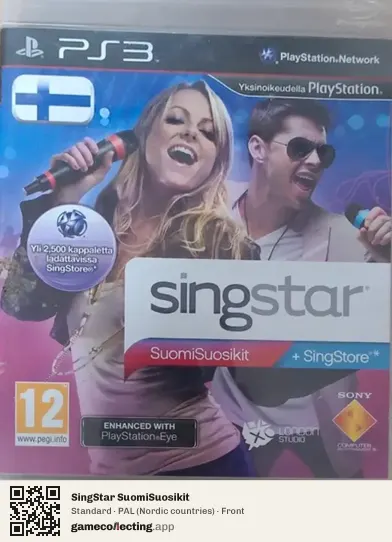 SingStar SuomiSuosikit PlayStation 3, Nordic countries box front