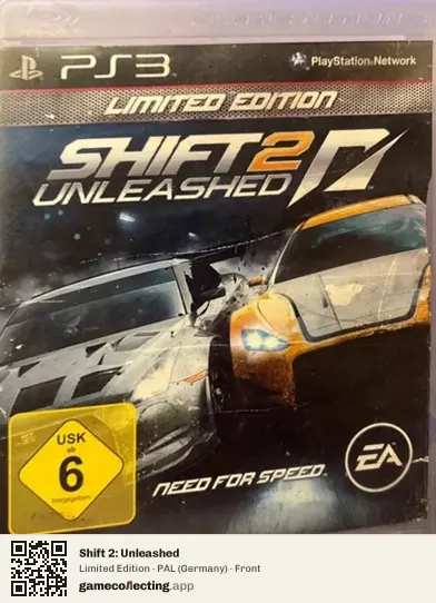Shift 2: Unleashed PlayStation 3, Germany box front