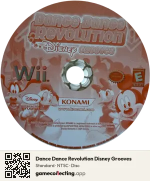 Dance Dance Revolution Disney Grooves Nintendo Wii, NTSC disc
