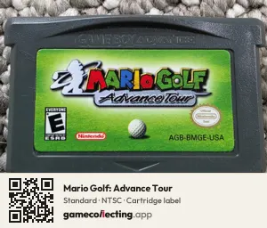 Mario Golf: Advance Tour Game Boy Advance, NTSC cartridge label