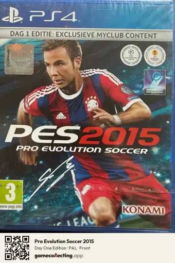 Pro Evolution Soccer 2015 PlayStation 4, PAL box front