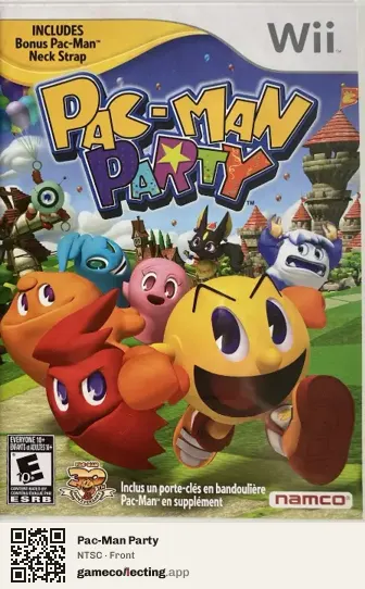 Pac-Man Party Nintendo Wii, NTSC box front