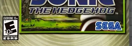Sonic the Hedgehog, the ESRB box on its front