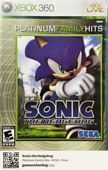 Sonic the Hedgehog Xbox 360, NTSC box front