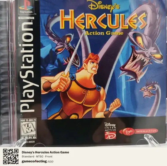 Disney's Hercules Action Game PlayStation, NTSC box front