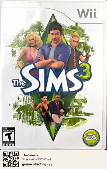 The Sims 3 Nintendo Wii, NTSC box front