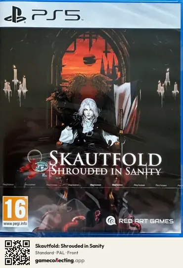 Skautfold: Shrouded in Sanity PlayStation 5, PAL box front