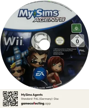 MySims Agents Nintendo Wii, PAL disc