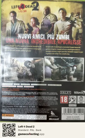 Left 4 Dead 2 Xbox 360, PAL box back