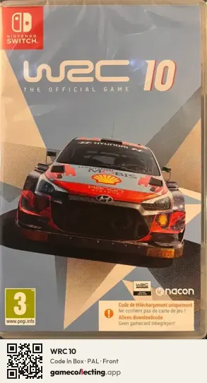 WRC 10 Nintendo Switch, PAL box front