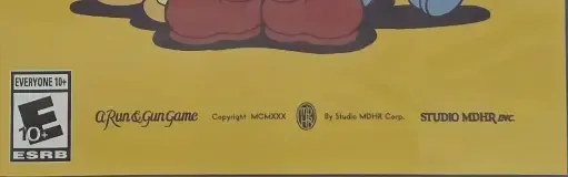 Cuphead, the ESRB box on its front